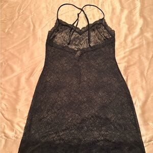 VS sheer black 🖤 lace night slip small